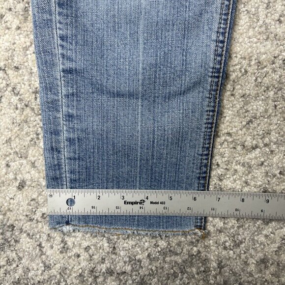 Seven7 Blue Skinny Jeans with Weathered Fading - Picture 5 of 10